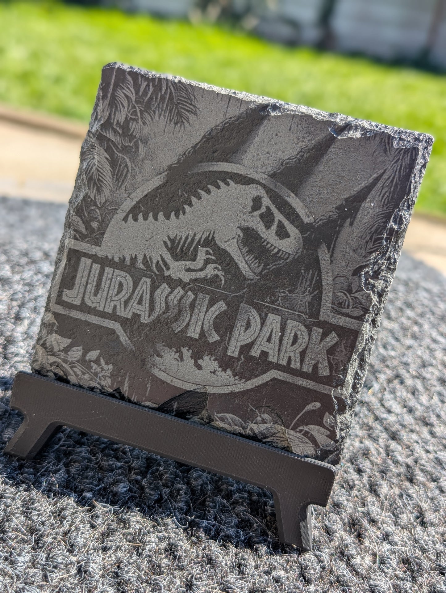 Engraved Slate Coaster - Jurassic Claw Mark Edition