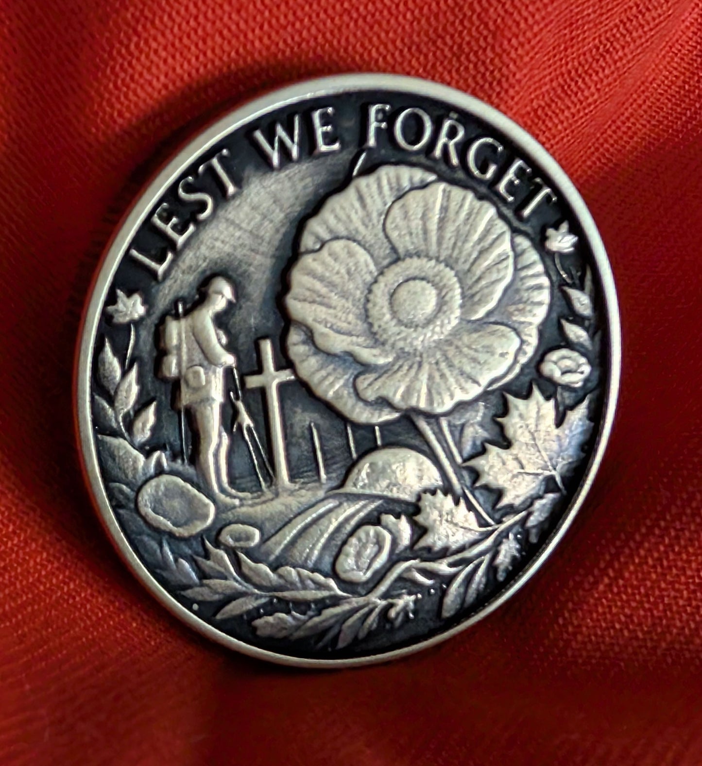 Limited Edition Soldier & Poppy Brass Commemorative Coin – Individually Numbered (1 of 10)