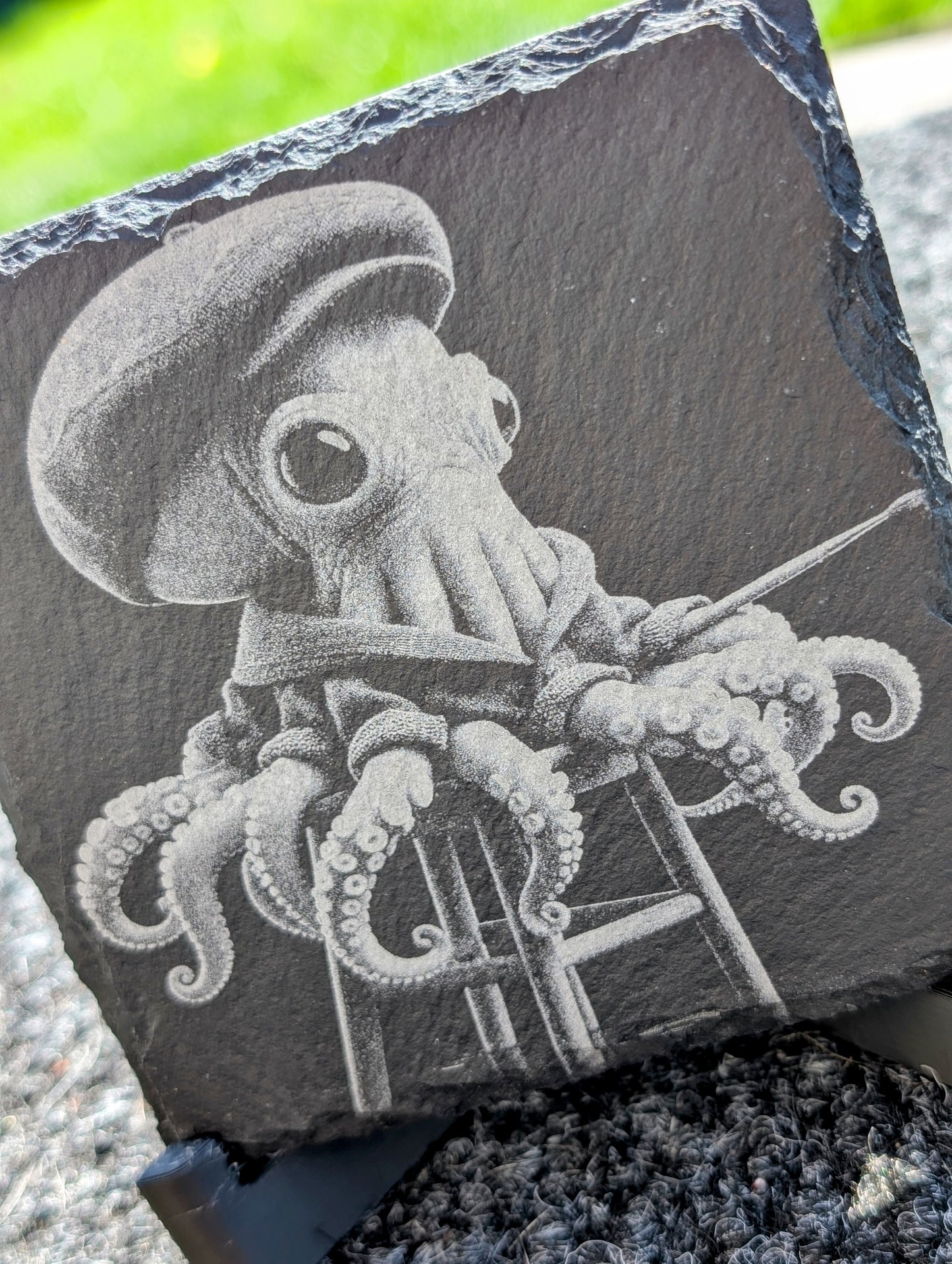 Career Critters™ Engraved Slate Coasters – Barista Sloth, Mechanic Otter, Painter Octopus  Animal Character Coasters