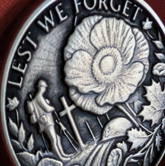 Limited Edition Soldier & Poppy Brass Commemorative Coin – Individually Numbered (1 of 10)
