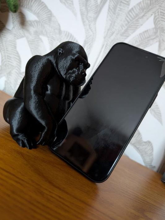 Primal Stand – Realistic Gorilla Phone Holder, 3D Printed Desk Accessory
