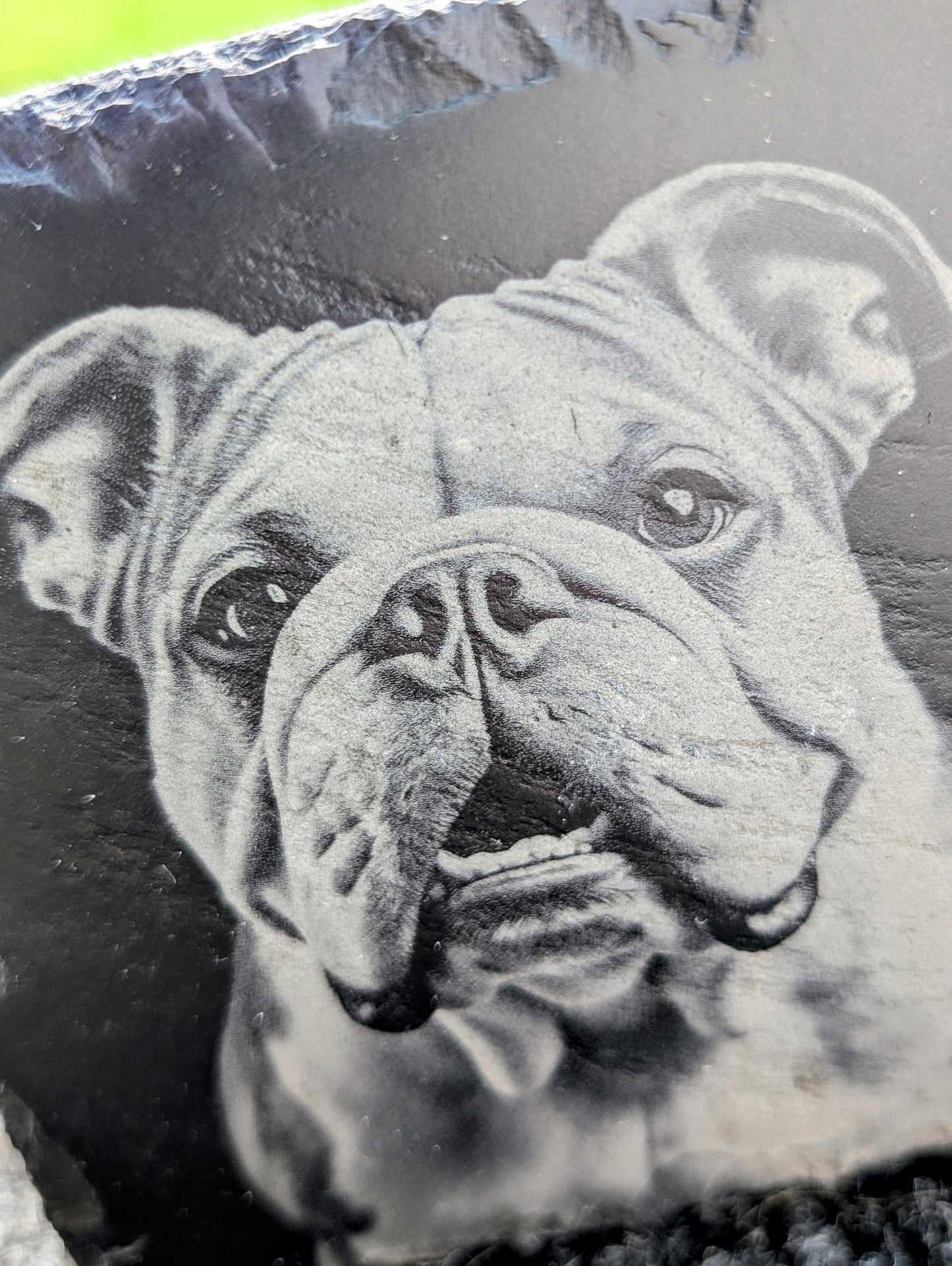Custom Pet Portrait Engraved Slate Coaster – Upload Your Photo  Personalized Gift